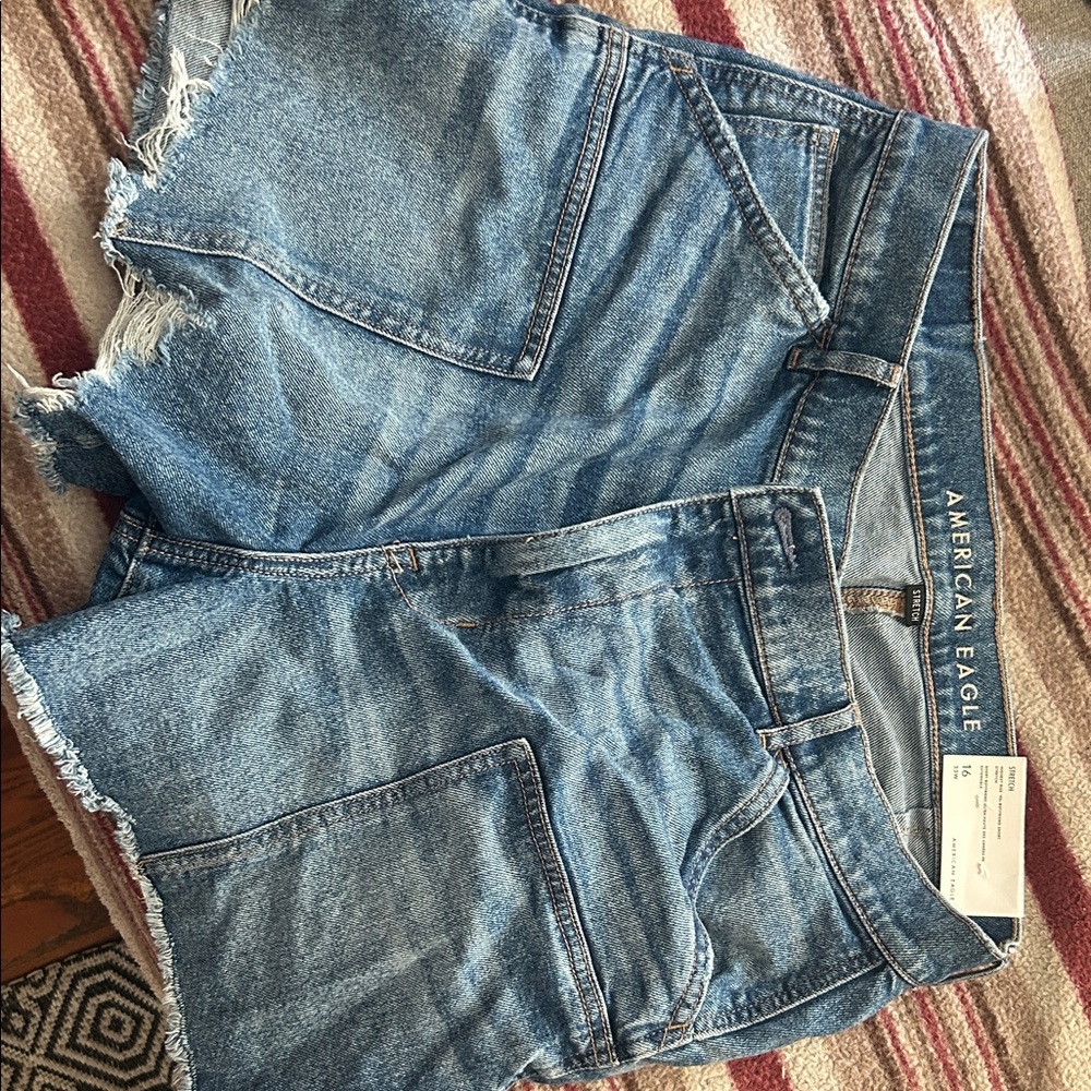 American Eagle Light Blue Stretch Shorts
